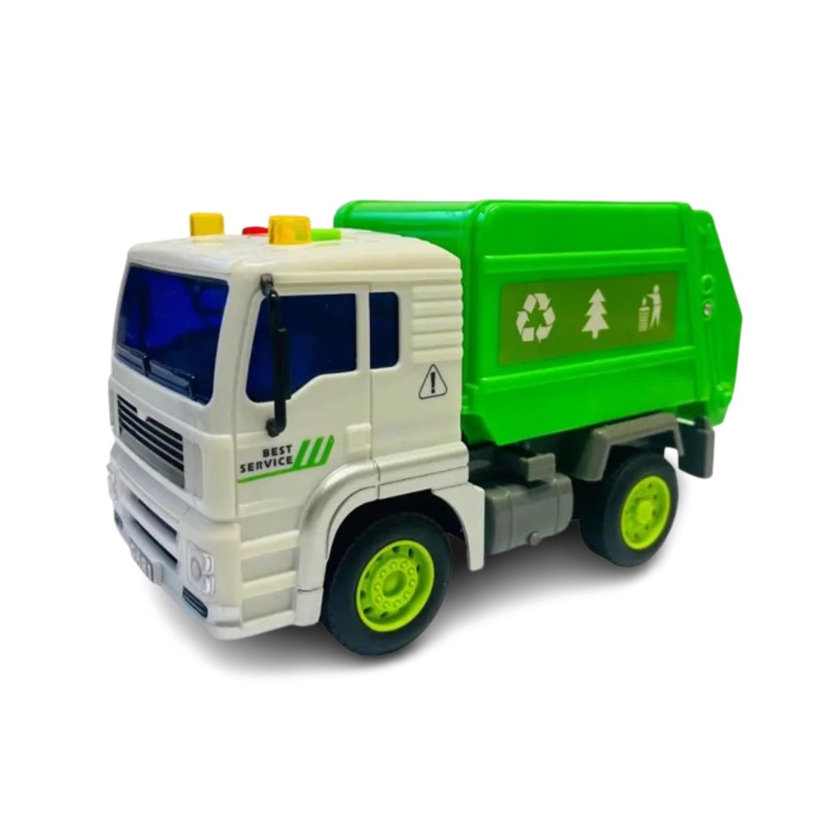 Caminhão Fricção Coleta Lixo Verde Com Som E Luz - Dm Toys Caminhão Fricção Coleta Lixo Verde Com Som E Luz - Dm Toys
